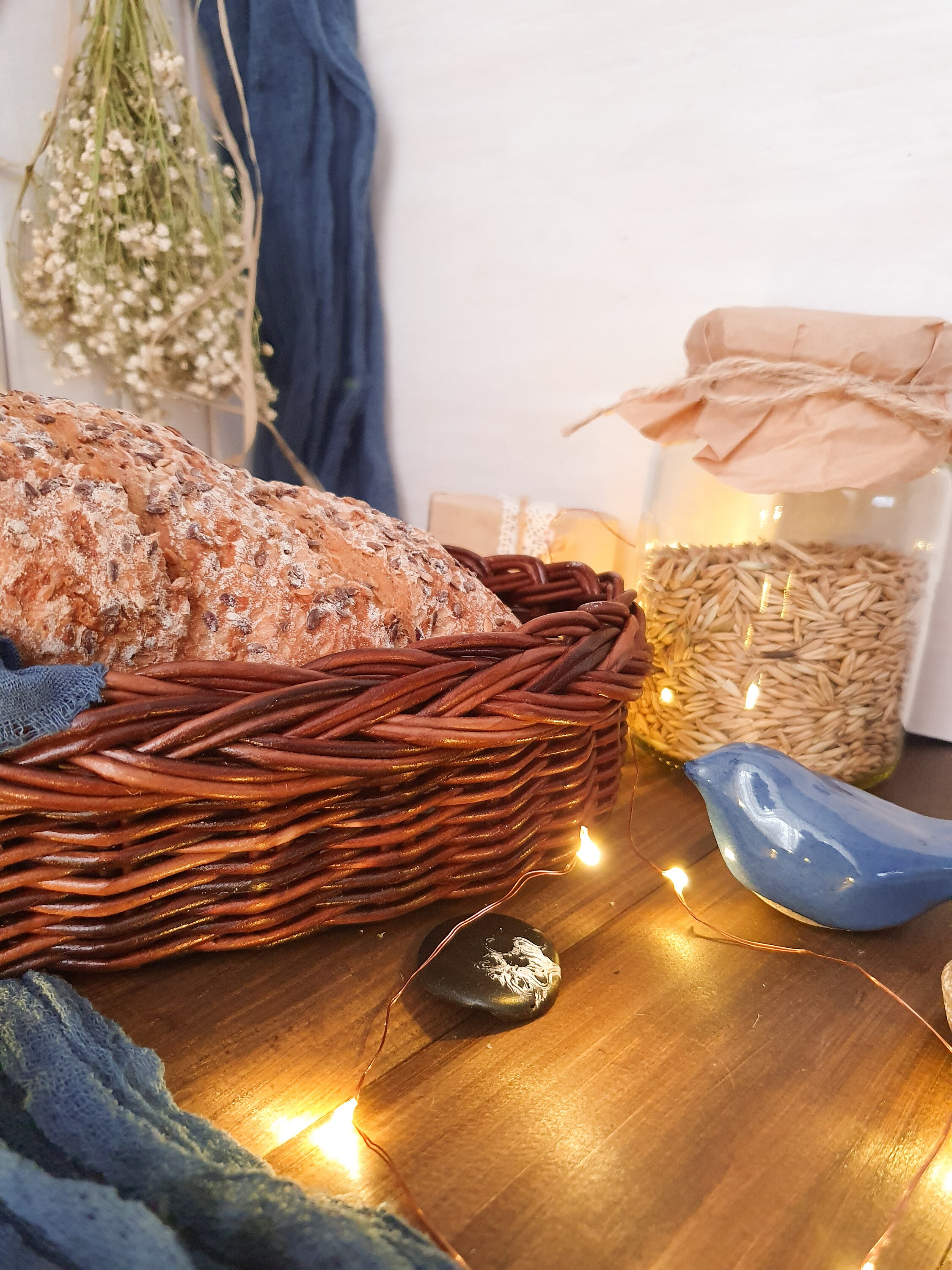 Wicker Basket Straw Bread Box Oval Bread Basket Storage Basket Etsy