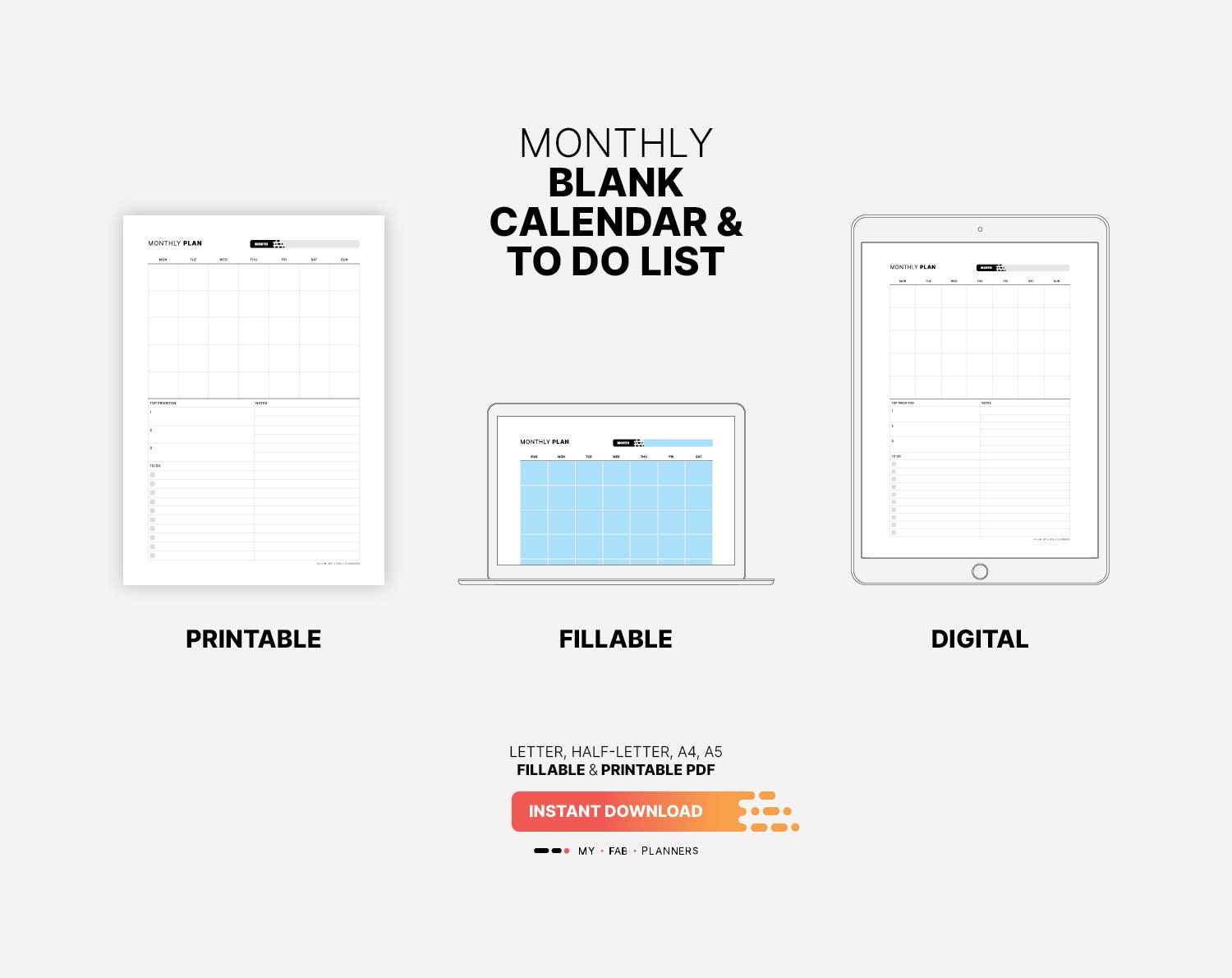 Printable March Calendar With To Do List And Weekly Goals