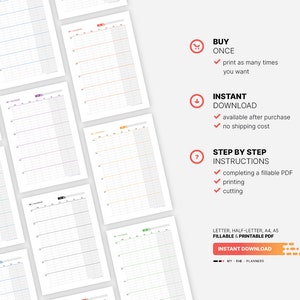 Blank 6-month Calendar, Yearly Semester Wall Calendar, Fillable Year ...
