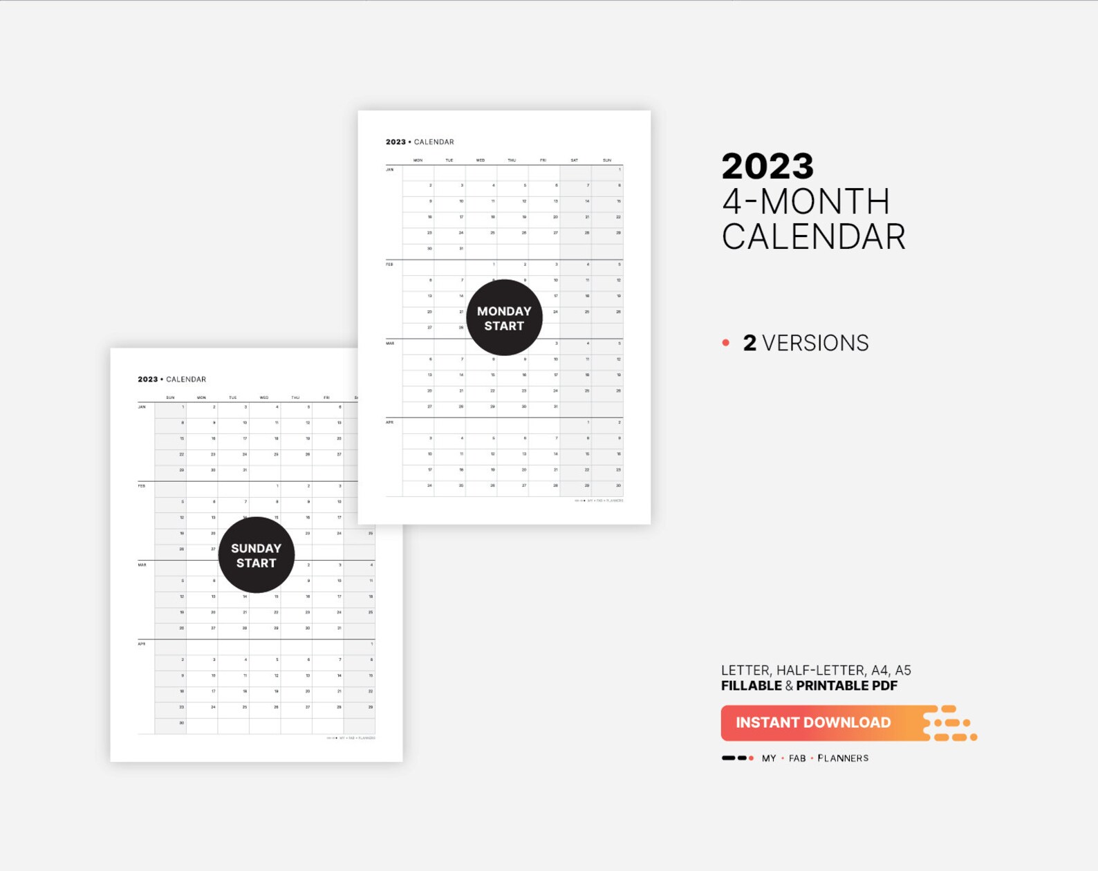 2023-4-month-calendar-fillable-planner-template-yearly-etsy