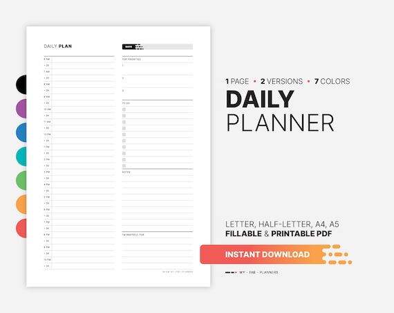Weekly Planner With Time Slots