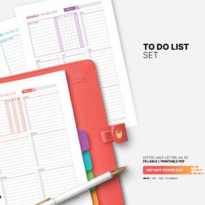 Things to Do List Template, Printable Daily, Weekly, Monthly, Quarterly ...