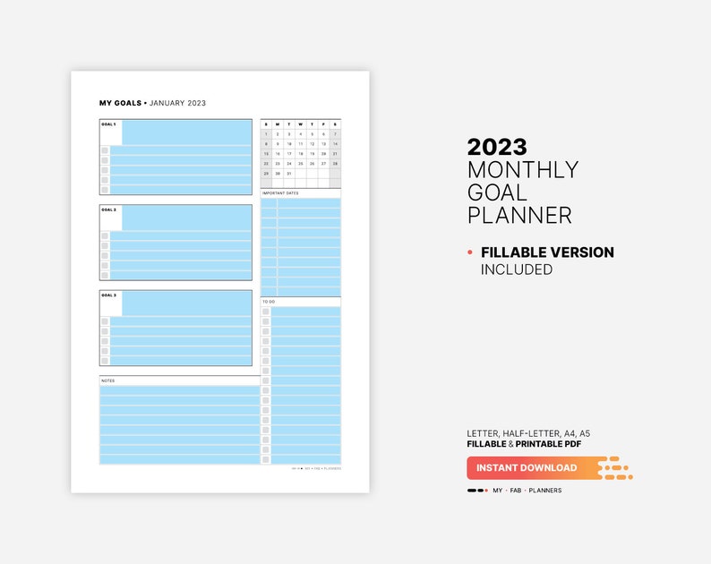2023-monthly-goal-setting-printable-business-organizer-etsy