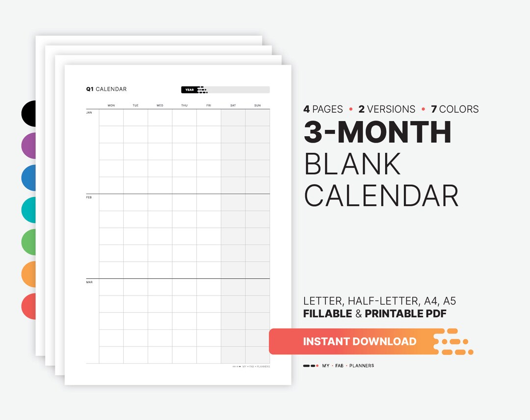 Yearly 3-month Calendar, Quarterly Fillable Planner Template, Yearly & Monthly Wall Calendar, Printable Letter, Half-letter, A4, A5 PDF - Etsy yearly-3-month-calendar-quarterly-fillable-planner-template-yearly-monthly-wall-calendar-printable-letter-half-letter-a4-a5-pdf-etsy