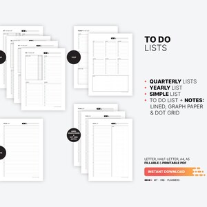 Things to Do List Template, Printable Daily, Weekly, Monthly, Quarterly ...