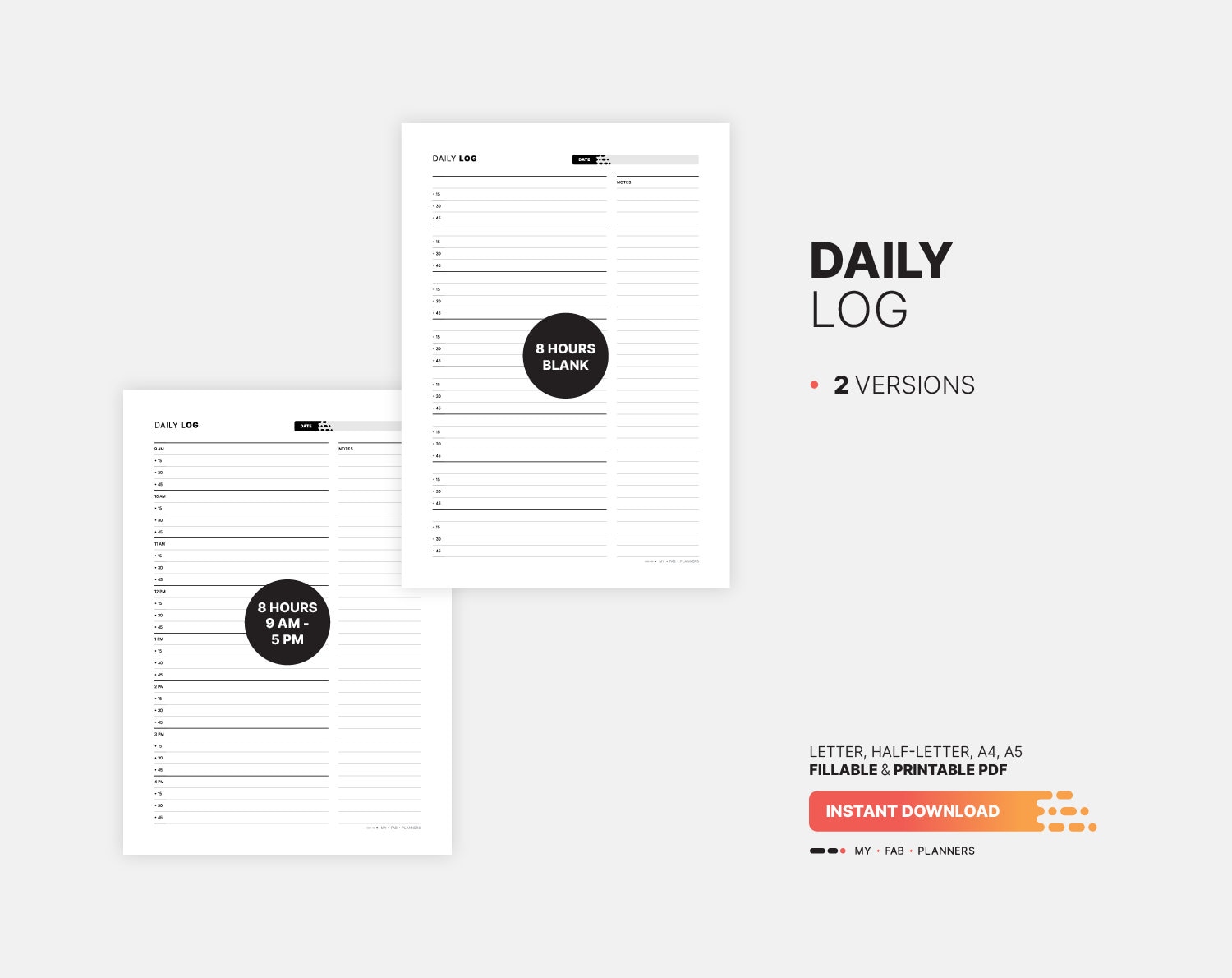 15 Minute Daily Work Log &amp; Report Book, Hourly Appointment Planner and ...