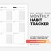 Monthly Habit Tracker, Printable Weekly, Daily Planner, Morning ...