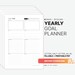 Yearly Goal List & Action Plan Template, Undated Yearly Goals Planner ...