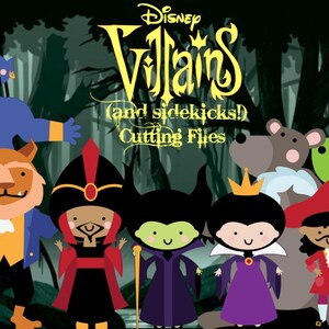 The Villains & Sidekicks digitale snijbestanden voor snijmachines - SVG PDF AI voor Cricut- en Silhouette-machines - inclusief voor- en achterkanten