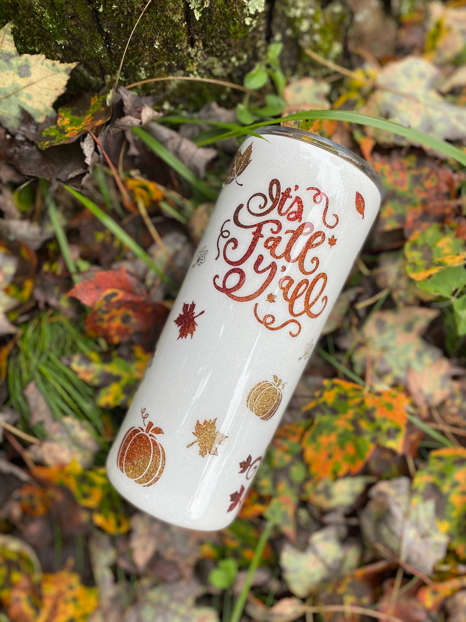 Custom epoxy tumbler its fall yall . Fall themed Etsy