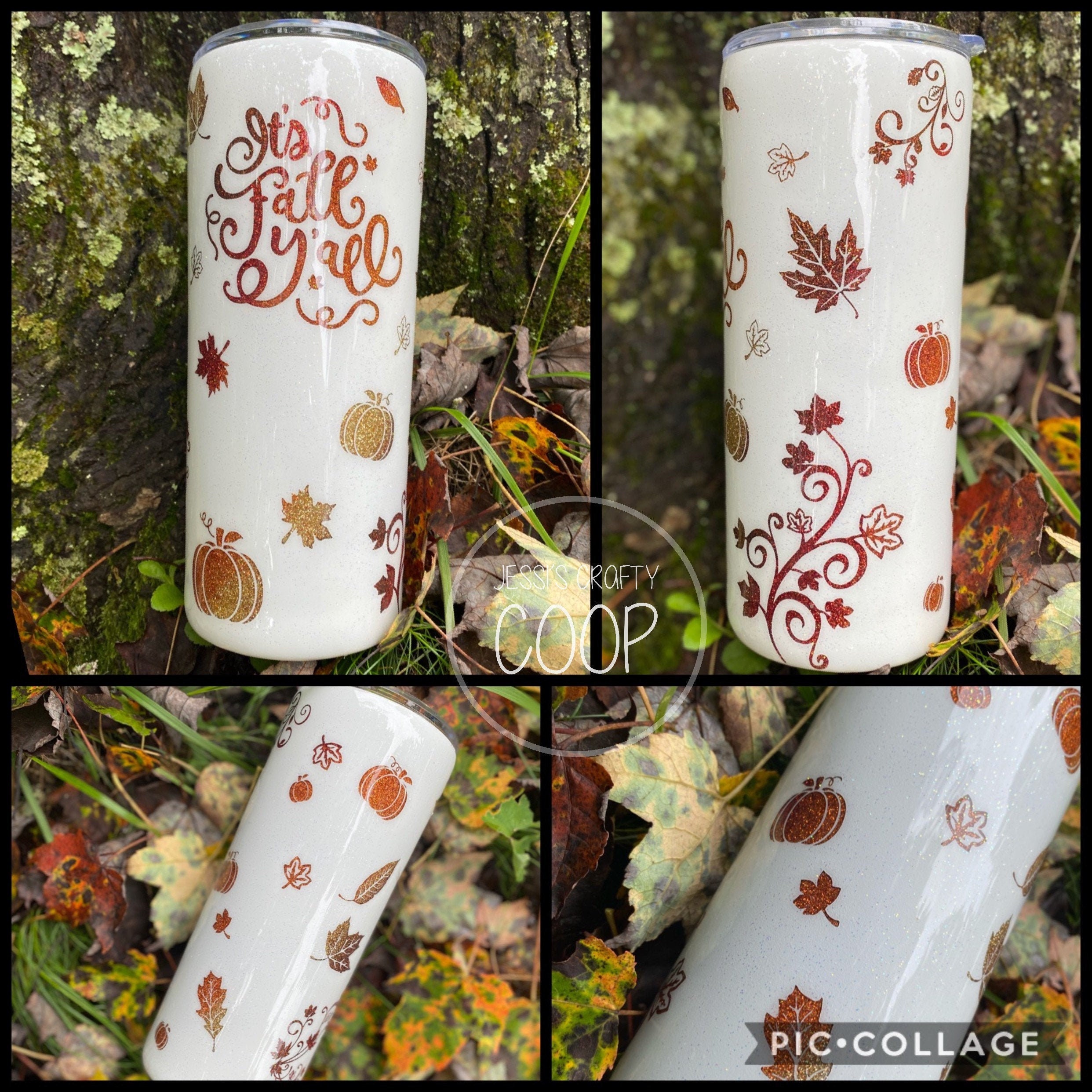 Custom epoxy tumbler its fall yall . Fall themed Etsy