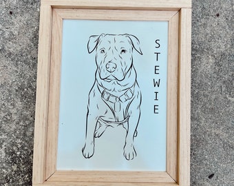 Laser engraved pet portraits || Animals || signs || portrait
