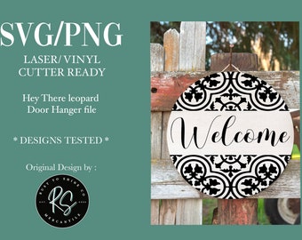 File in formato Svg / Appendiabiti per porta deco Bayona / Download digitale / cricut / silhouette / file rotondi / popolare Svg / segno