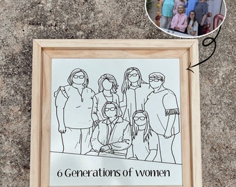 Laser engraved family portraits || line portraits || signs || portrait || interior decor | family photos