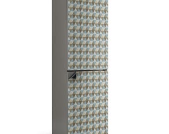Pattern Of Diamonds In A Grid Fridge Magnetic Decal, Green Fun Fridge Magnet, Kitchen Makeover, Refrigerator Skin