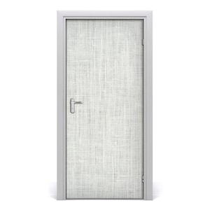 Removable Home Decor Door Sticker Bubble Free Decal Modern White linen canvas  DS_1907