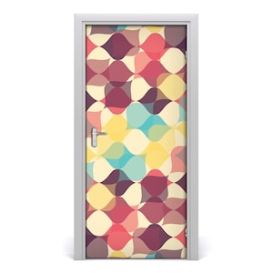 Bubble Free Door wrap, Home Decoration, Self Adhesive Decal Geometric background  DS_1996