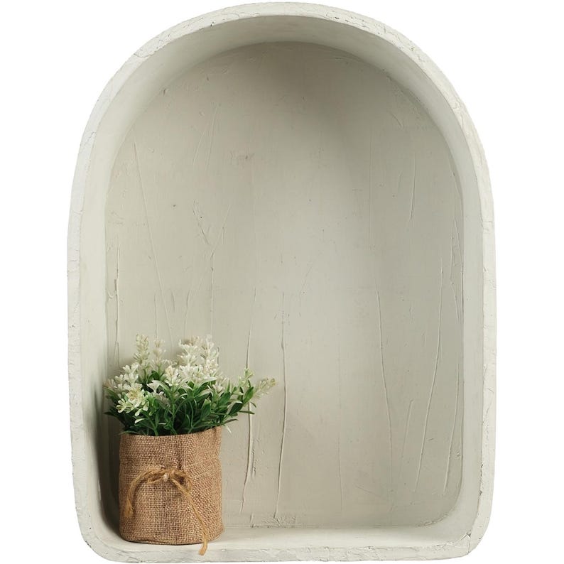 Jute Sticker Fake Recess in the Wall Decal - Jute Bouquet, White Wall Stickers ...