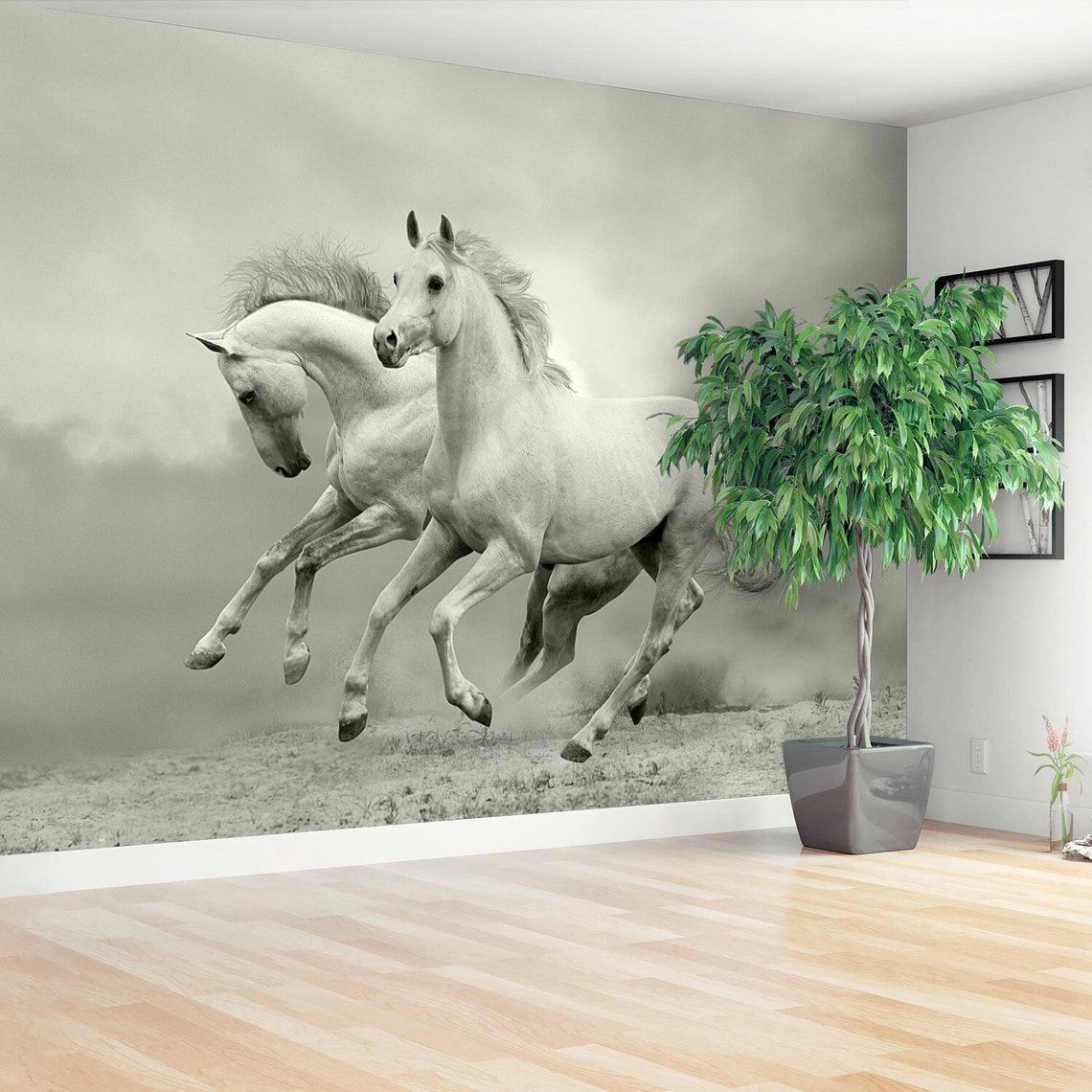 Horses Animals Repositionable Photo Wall Mural | Wallpaper Horses in ...