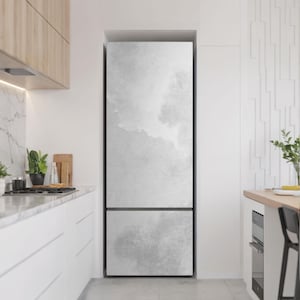 Abstract Texture Pattern Refrigerator Wrap, Gray Fridge Sticker, Kitchen Decor, Fridge Decor