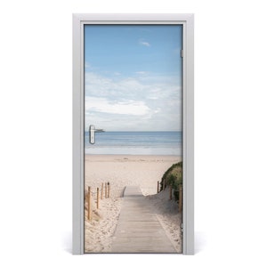 Bubble Free Door wrap, Home Decoration, Self Adhesive Landscapes Path to the beach  DS_1786