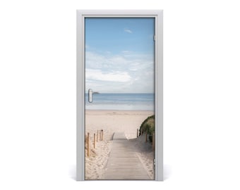 Bubble Free Door wrap, Home Decoration, Self Adhesive Landscapes Path to the beach  DS_1786