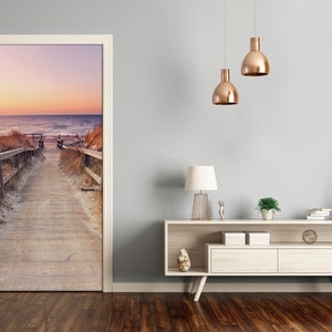 Home Mural Door Bubble Free Sticker Landscapes Path to the beach  DS_1505