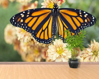 Butterfly traditional or removal photo wallpaper | wall mural Butterfly  wall art repositonable mural reusable removable vlies large non