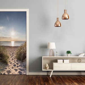 Home Mural Door Bubble Free Sticker Landscapes Coastal dunes  DS_2209