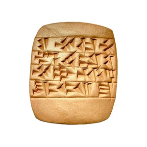 Handmade Sumerian Good Luck Blessing Tablet Small- Ancient Mesopotamian Cuneiform Replica
