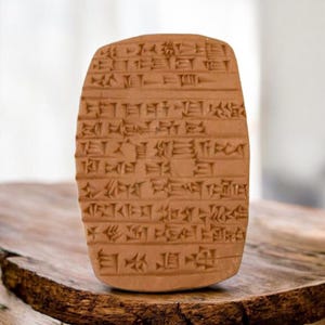 Handmade Sumerian Love Poem Clay Tablet – Small Version, Ancient Cuneiform Gift for History Lovers & Collectors