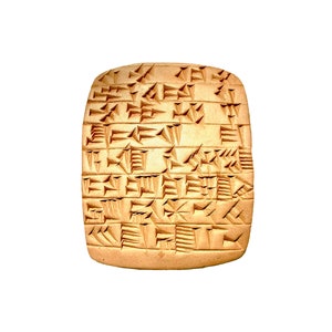 Handmade Sumerian Good Luck Clay Tablet Large - Cuneiform Script
