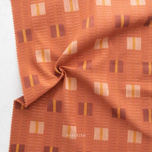 100% Cotton, Half Yard, Autumnal, Fableism Supply Co, Monarch Grove, Woven, Cotton, Plaid, Fableism, Orange, Homespun