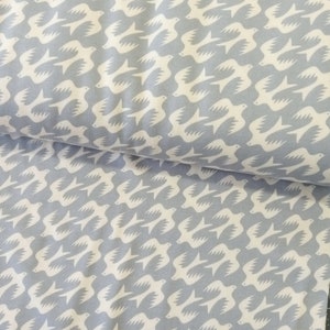 Organic French Terry, Knit Fabric, Quicksilver, GOTS certified, Half Yard, Cloud9