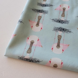 Premium Organic Cotton, Fabric, 100% Cotton, Half Yard, Spoonfed Poplin, Birch Fabrics, Spoonbill, Cotton, Quilt, Charley Harper, Nurture