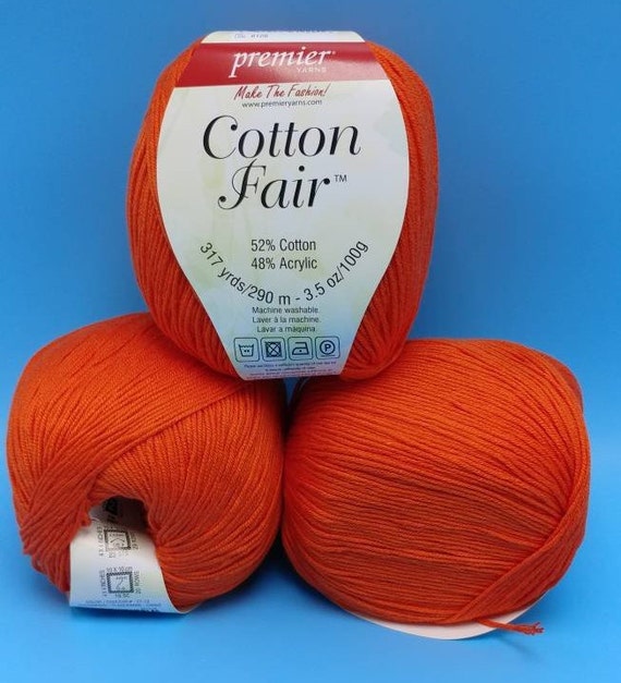 Cotton Fair Solid Yarn-Persimmon