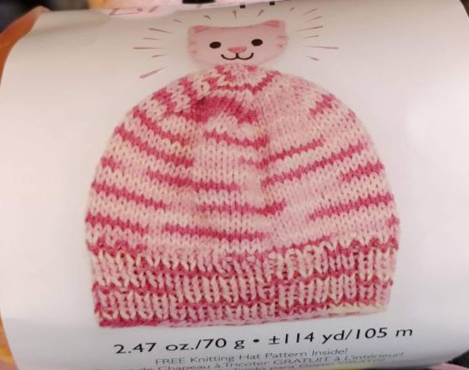 DMC Lil Topper KITTY Knit or Crochet Kit for Childs Hat or Etsy