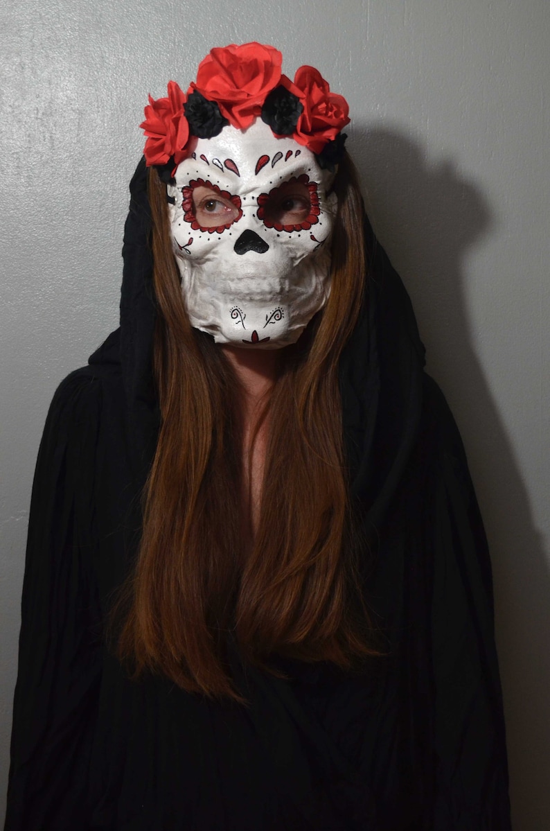 SANTA MUERTE Mask \u2013 Day of the Dead Mask \u2013 Dia de los Muertos Mascara Le jour des morts masque \u2013 Mexique