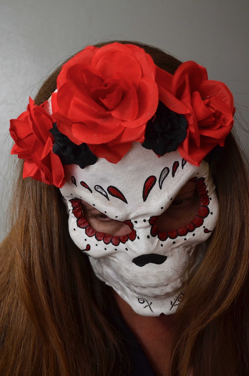 SANTA MUERTE Mask \u2013 Day of the Dead Mask \u2013 Dia de los Muertos Mascara Le jour des morts masque \u2013 Mexique