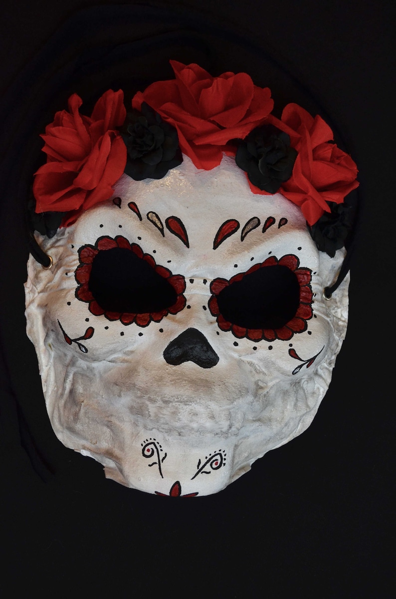 SANTA MUERTE Mask \u2013 Day of the Dead Mask \u2013 Dia de los Muertos Mascara Le jour des morts masque \u2013 Mexique