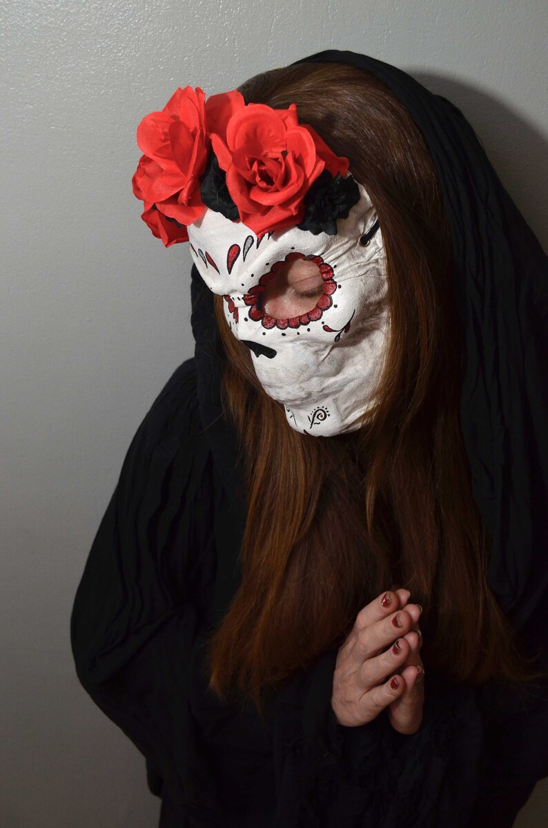 SANTA MUERTE Mask \u2013 Day of the Dead Mask \u2013 Dia de los Muertos Mascara Le jour des morts masque \u2013 Mexique