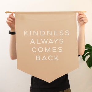 Custom Quote Banner | Custom Pennant With Any Quote In Thin Font | Custom Quote Canvas Flag | Custom Wall Hanging | Wall Decor Art