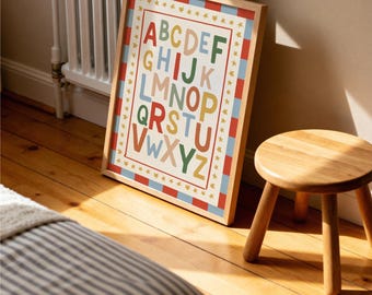 Colorful Alphabet Wall Print (Classroom / Nursery ABC Poster)