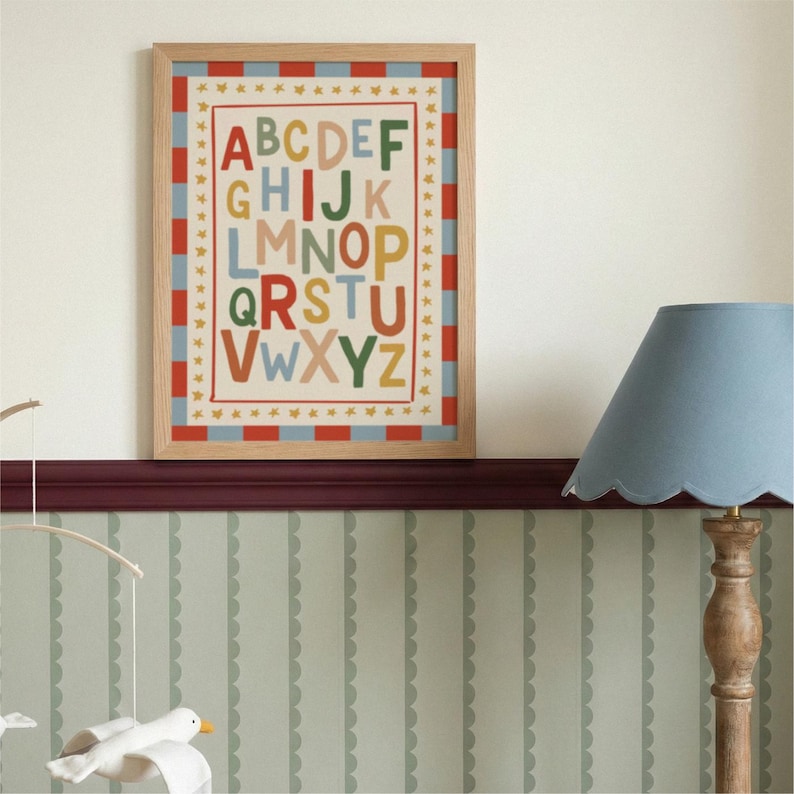 Colorful Alphabet Wall Print (Classroom / Nursery ABC Poster) image 2