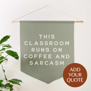 Custom Quote Banner | Custom Pennant With Any Quote In Rustic Style Font | Custom Quote Canvas Flag | Custom Wall Hanging | Wall Decor Art