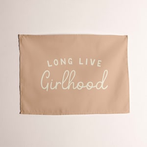 Girlhood Wall Tapestry, Girls Bedroom Banner, Playroom Wall Hanging