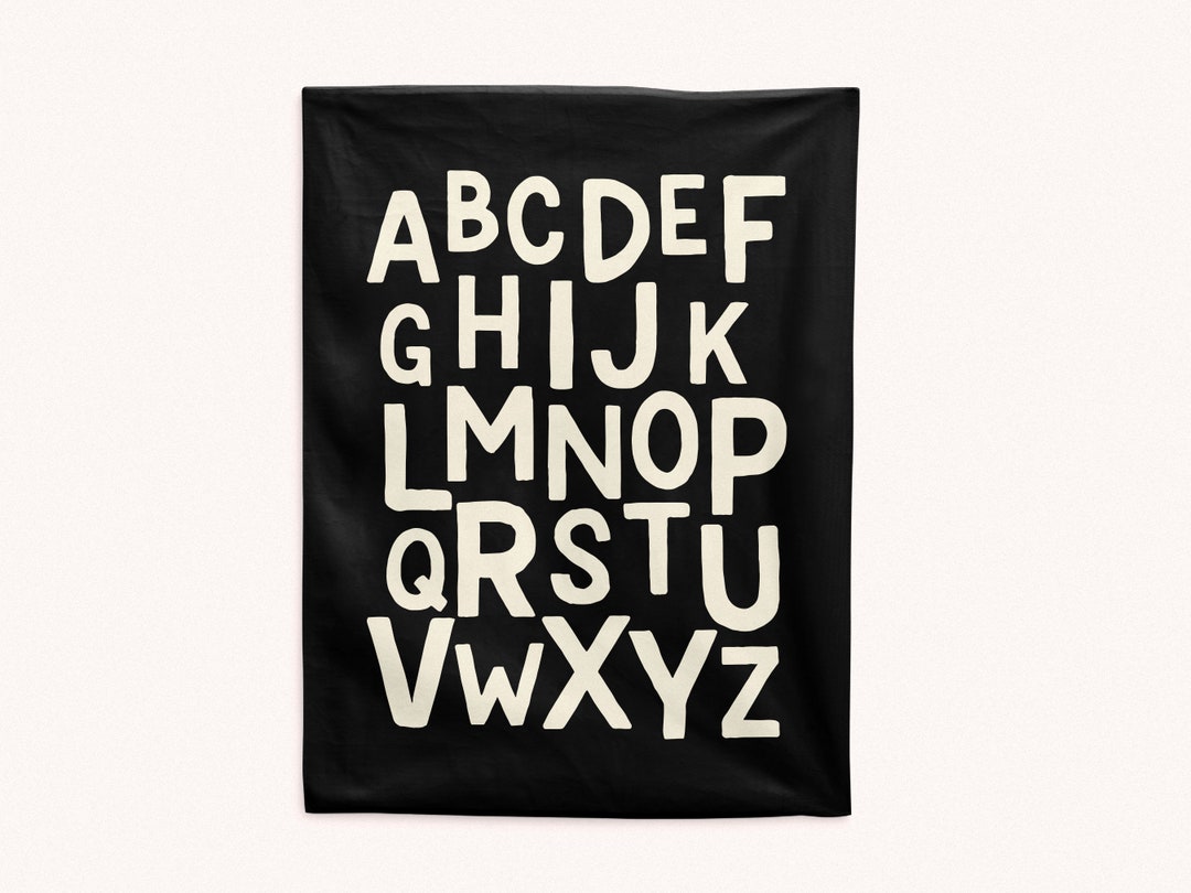 Alphabet Tapestry Nursery Wall Hanging for Bedroom or Etsy