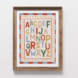 Colorful Alphabet Wall Print (Classroom / Nursery ABC Poster) image 3