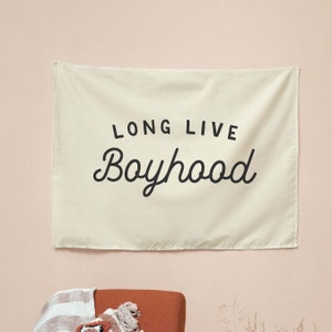 Long Live Boyhood Tapestry, Custom Wall Banner, Flag Wall Art Banner, Kids & Baby Room Decor, Nursery or Play Room Tapestries image 2