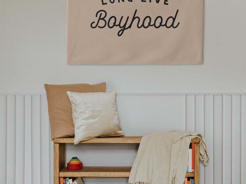 Long Live Boyhood Tapestry, Custom Wall Banner, Flag Wall Art Banner, Kids & Baby Room Decor, Nursery or Play Room Tapestries image 7